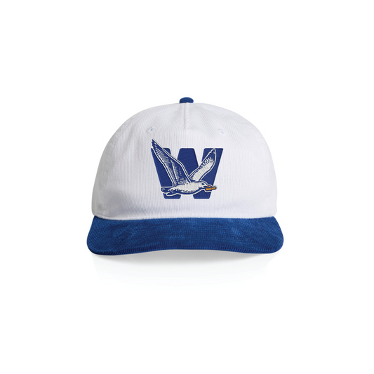 Wrigleyville Seagulls White/Blue Corduroy Rope Cap